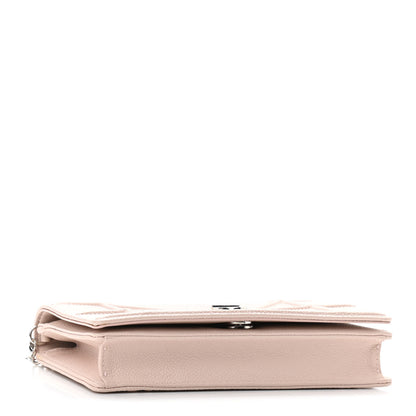 Christian Dior Grained Calfskin Diorama Wallet on Chain Pouch Rose Poudre 4 of 9