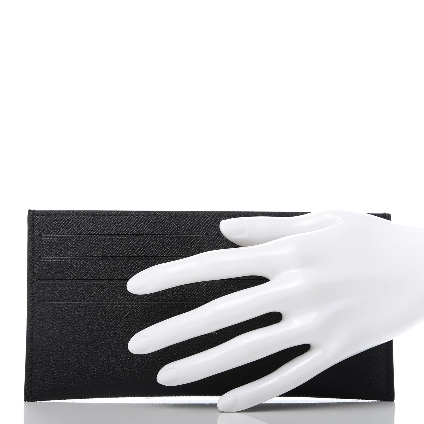 Calfskin Felicie Chain Wallet Card Holder Insert Black