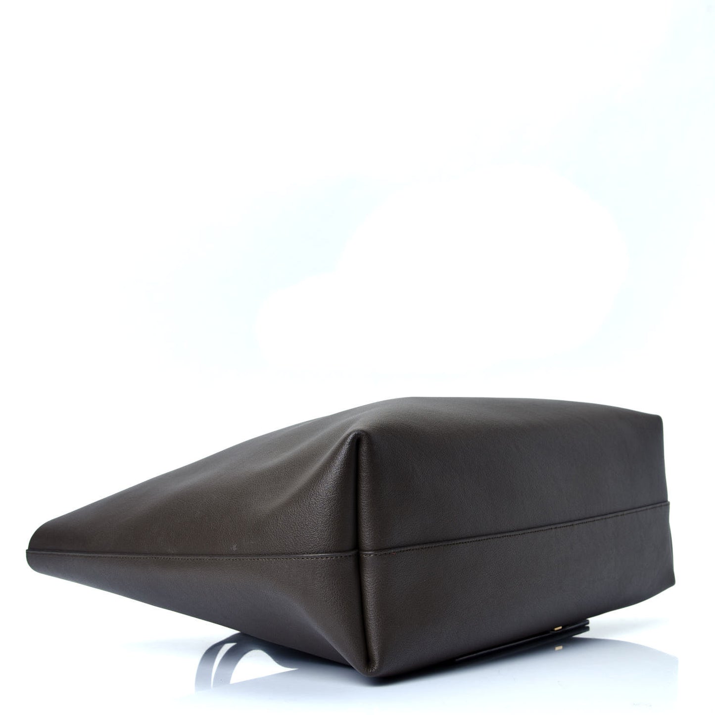 Calfskin Large Shopping Tote Kaki Militaire