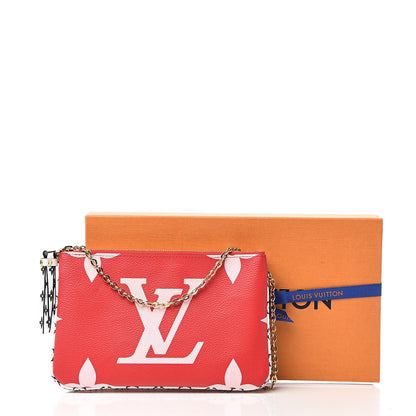 Louis Vuitton Monogram Giant Double Zip Pochette Rouge 11 of 11