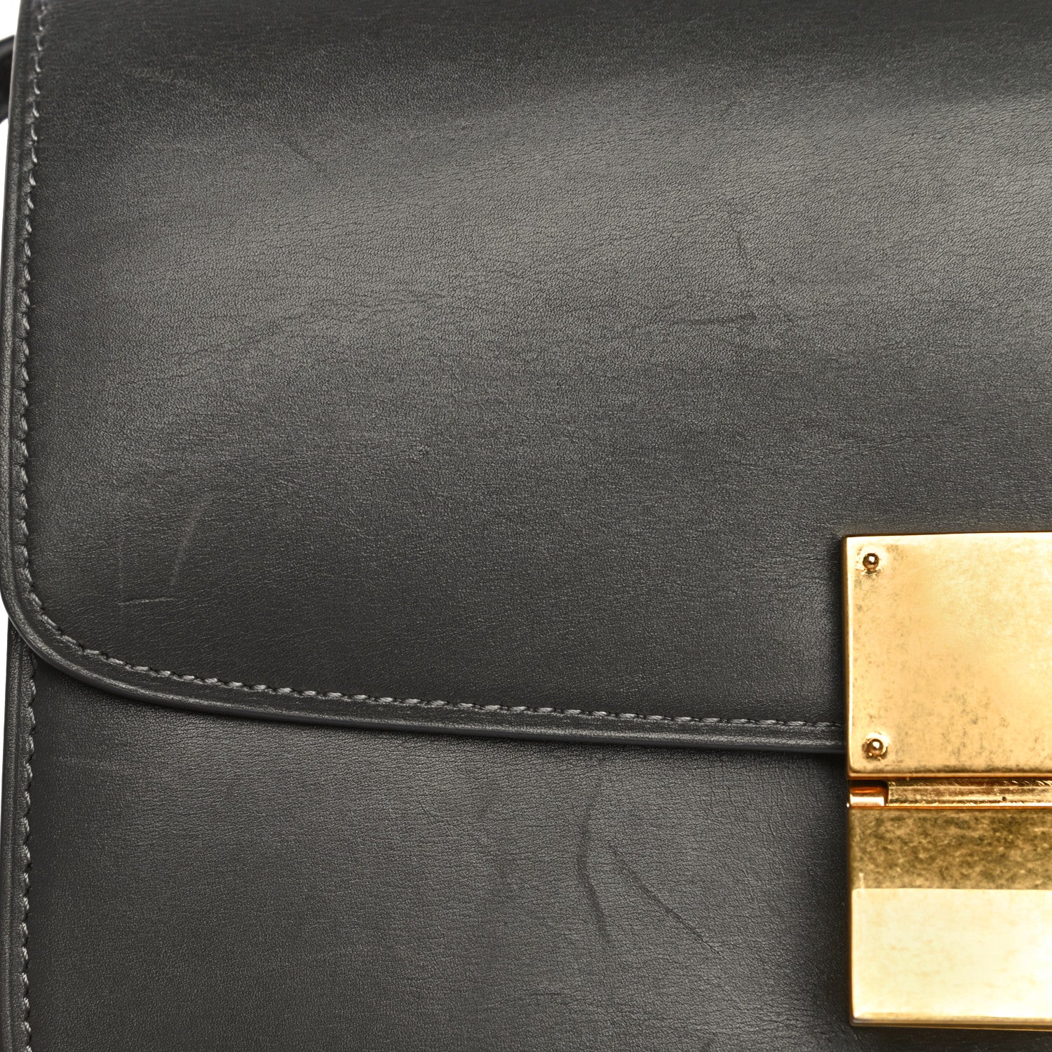 Celine Box Calfskin Medium Classic Box Flap Bag Grey 34 of 36