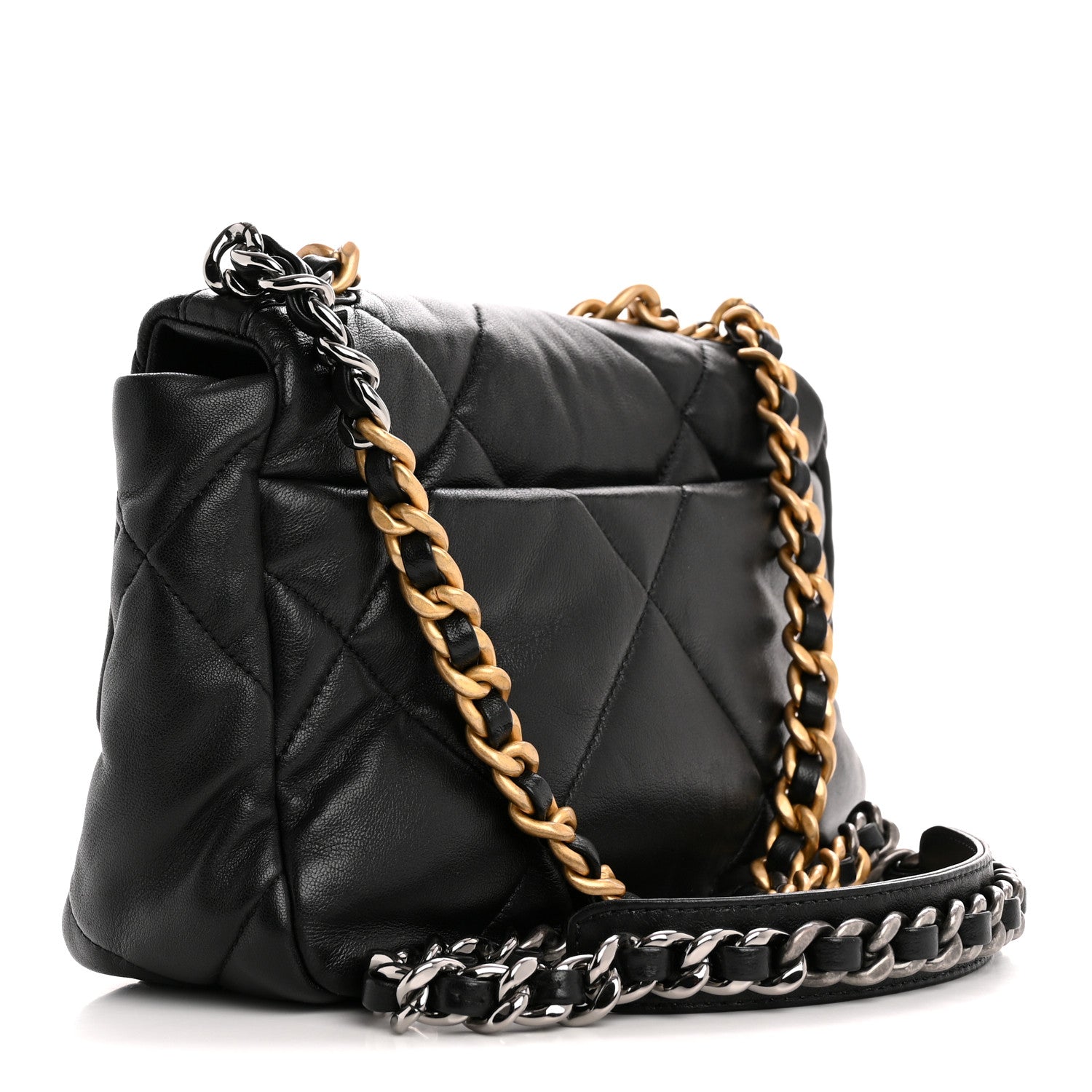 Chanel Lambskin Quilted Medium Chanel 19 Flap Black 3 of 13