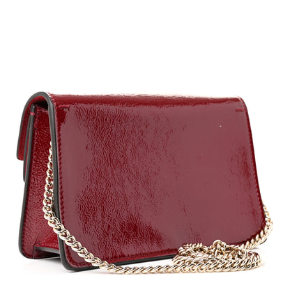 Gucci Crinkled Patent Super Mini Dionysus Shoulder Bag Rosso Ancora Red 3 of 11