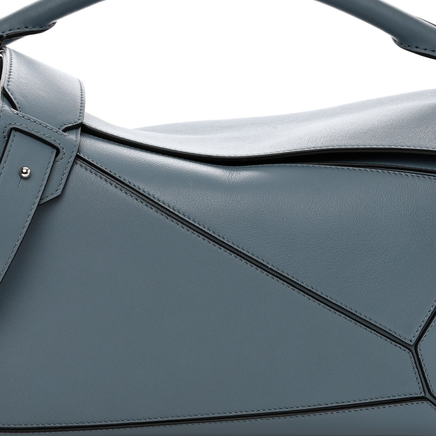 Calfskin Medium Puzzle Bag Stone Blue