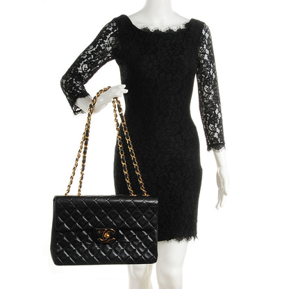 Chanel Lambskin XL Jumbo Flap Black 2 of 7