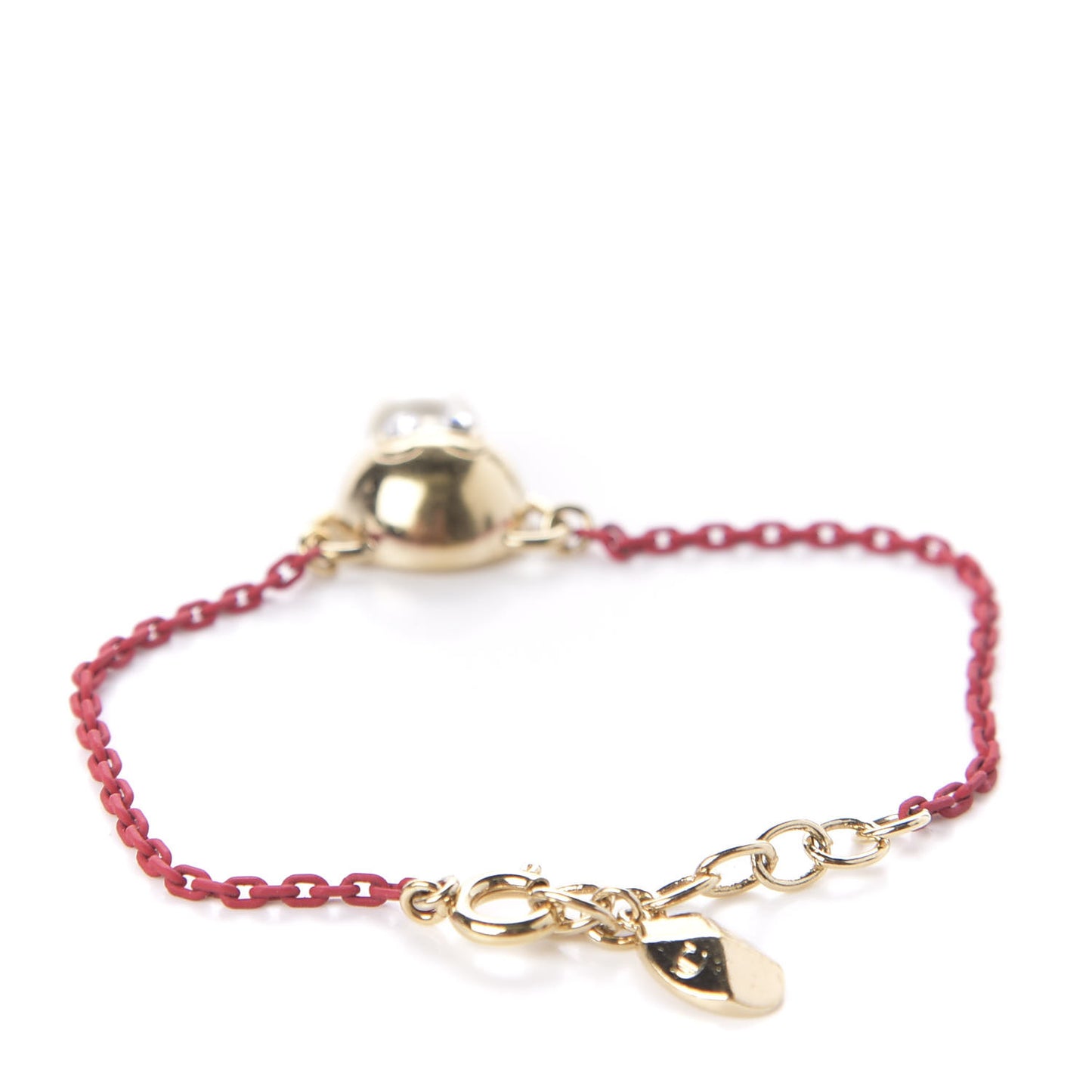 Crystal Pearl Diorelita Chinese New Year Monkey Bracelet Red