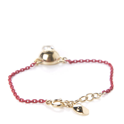Christian Dior Crystal Pearl Diorelita Chinese New Year Monkey Bracelet Red 3 of 4