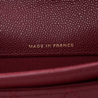 Chanel Caviar Quilted Flap Card Holder Wallet Burgundy 7 of 10