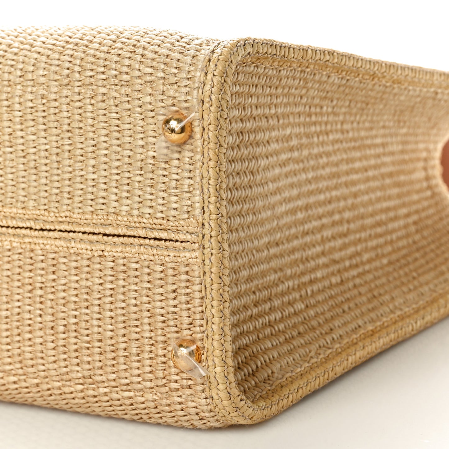 Straw Vitello King Plexiglass Woven Medium Fendi Sunshine Shopper Tote