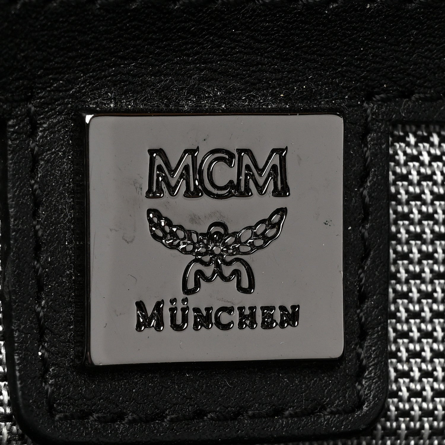 MCM Visetos Medium Stud Traveler Weekender Duffle Bag Black 6 of 12