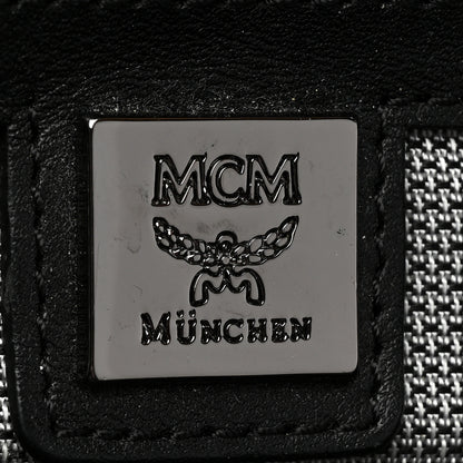 MCM Visetos Medium Stud Traveler Weekender Duffle Bag Black 6 of 12