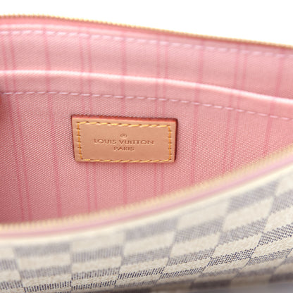 Louis Vuitton Damier Azur Neverfull MM GM Pochette Rose Ballerine 6 of 7