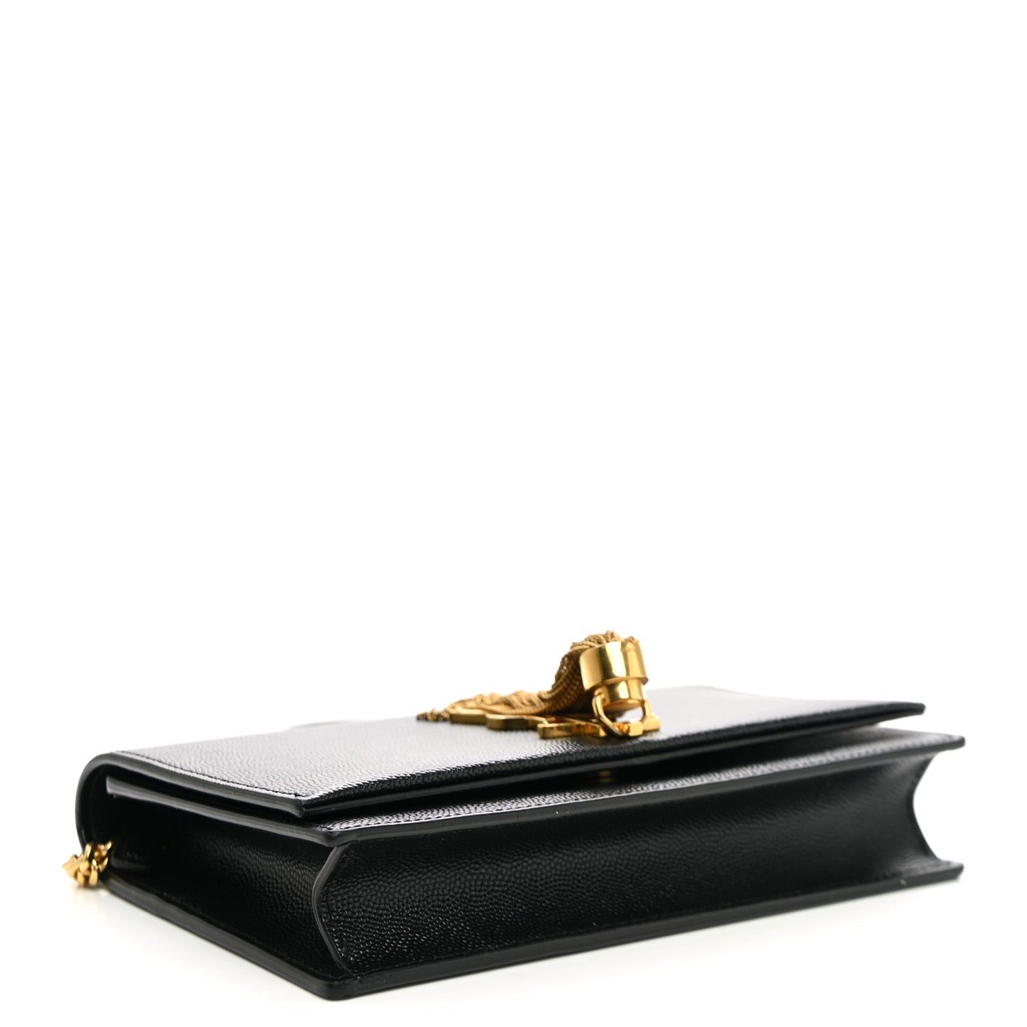 Grain De Poudre Classic Monogram Kate Tassel Chain Wallet Black