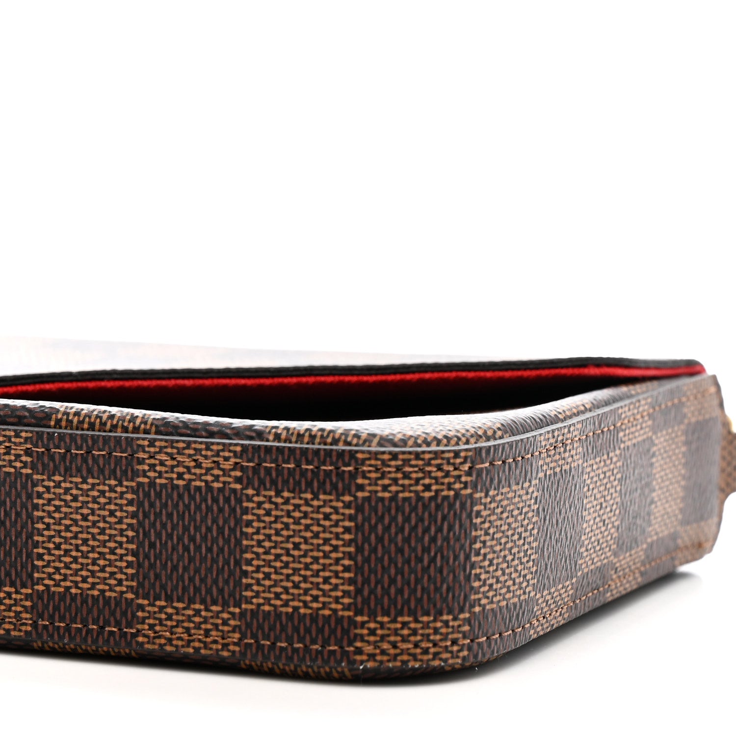 Louis Vuitton Damier Ebene Pochette Felicie Chain Wallet 11 of 12
