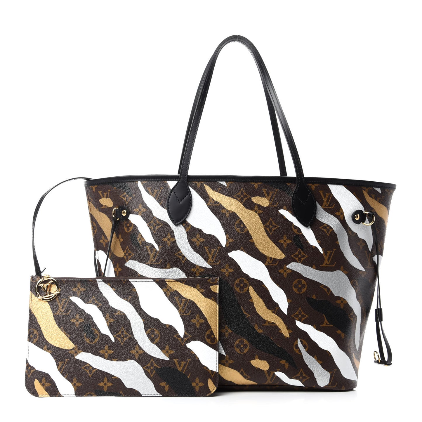 X LOL Monogram Neverfull MM Gold Silver
