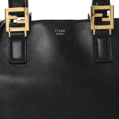 Fendi Vitello Glacier Medium FF Tote Black 8 of 10