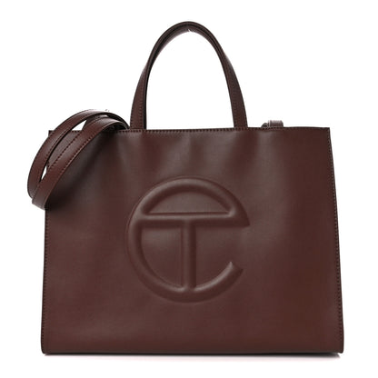 Telfar Vegan Leather Medium Shopping Bag Chocolate 1 of 10