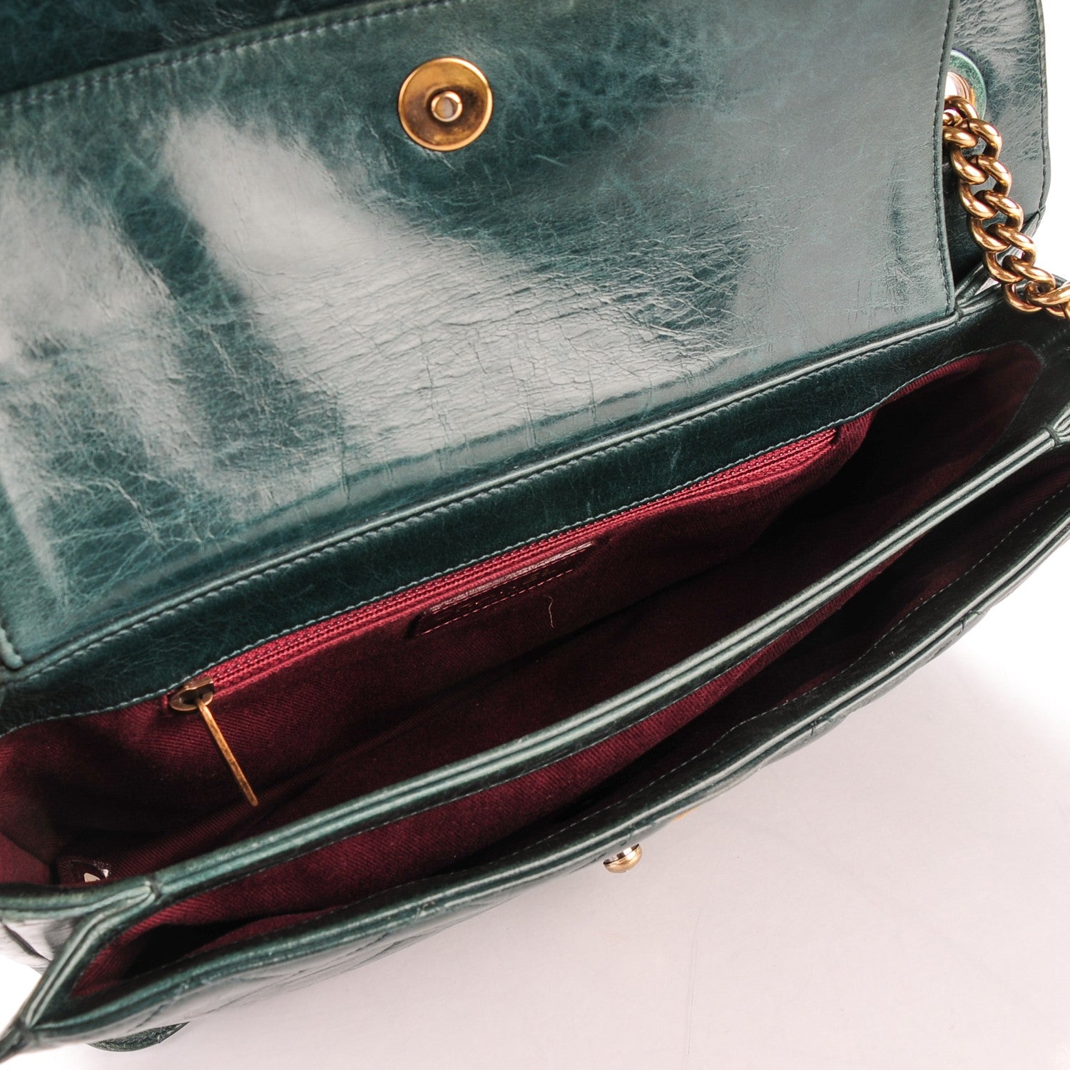 Chanel Glazed Calfskin Quilted Perfect Edge Large Flap Green 5 of 8