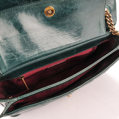 Chanel Glazed Calfskin Quilted Perfect Edge Large Flap Green 5 of 8