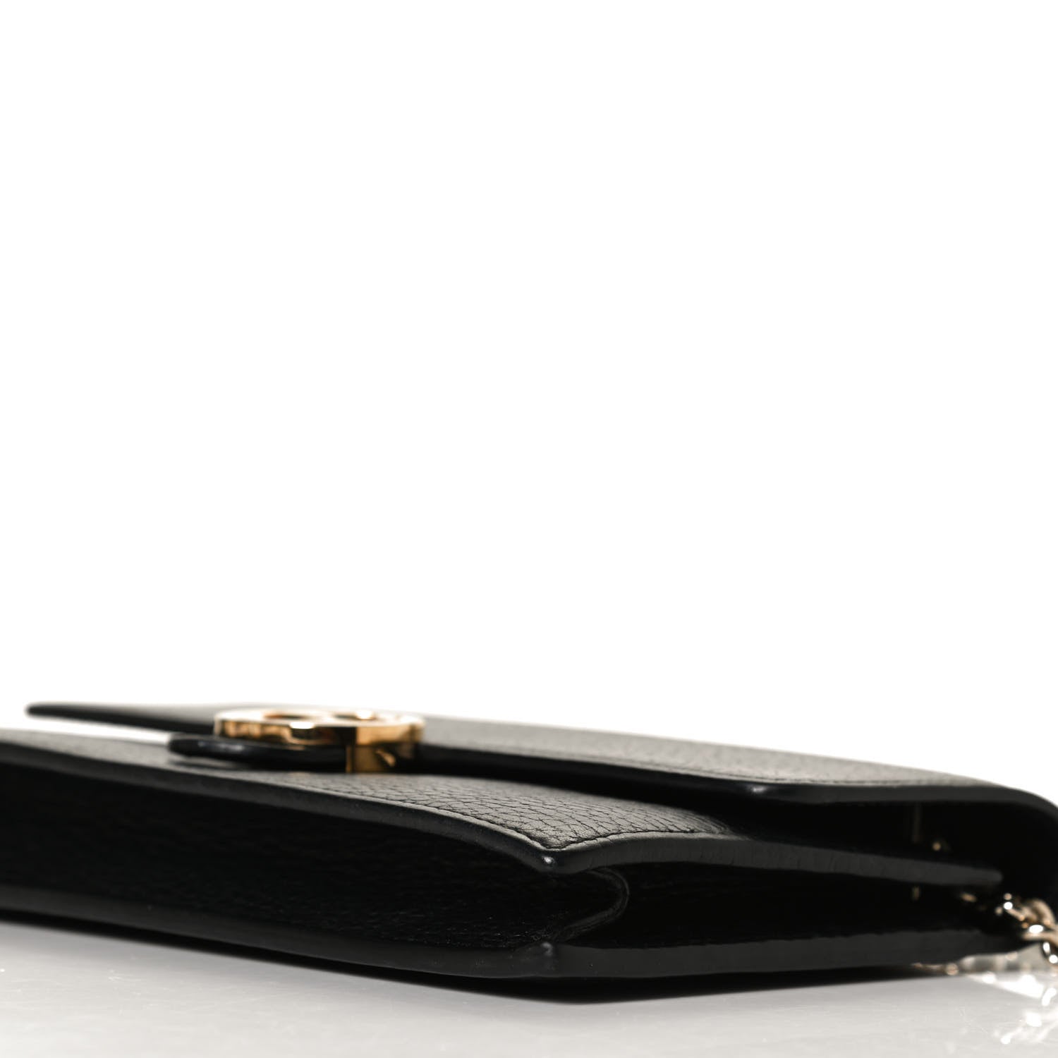Gucci Dollar Calfskin Interlocking G Chain Wallet Black 9 of 12
