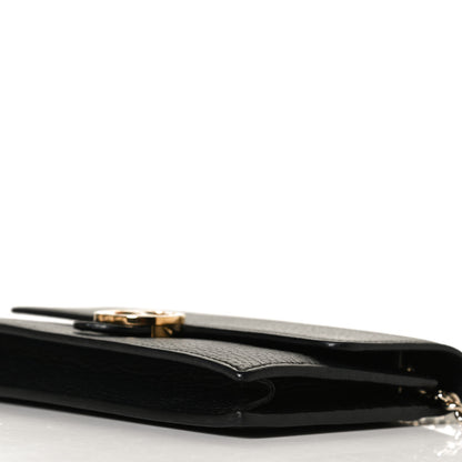 Gucci Dollar Calfskin Interlocking G Chain Wallet Black 9 of 12