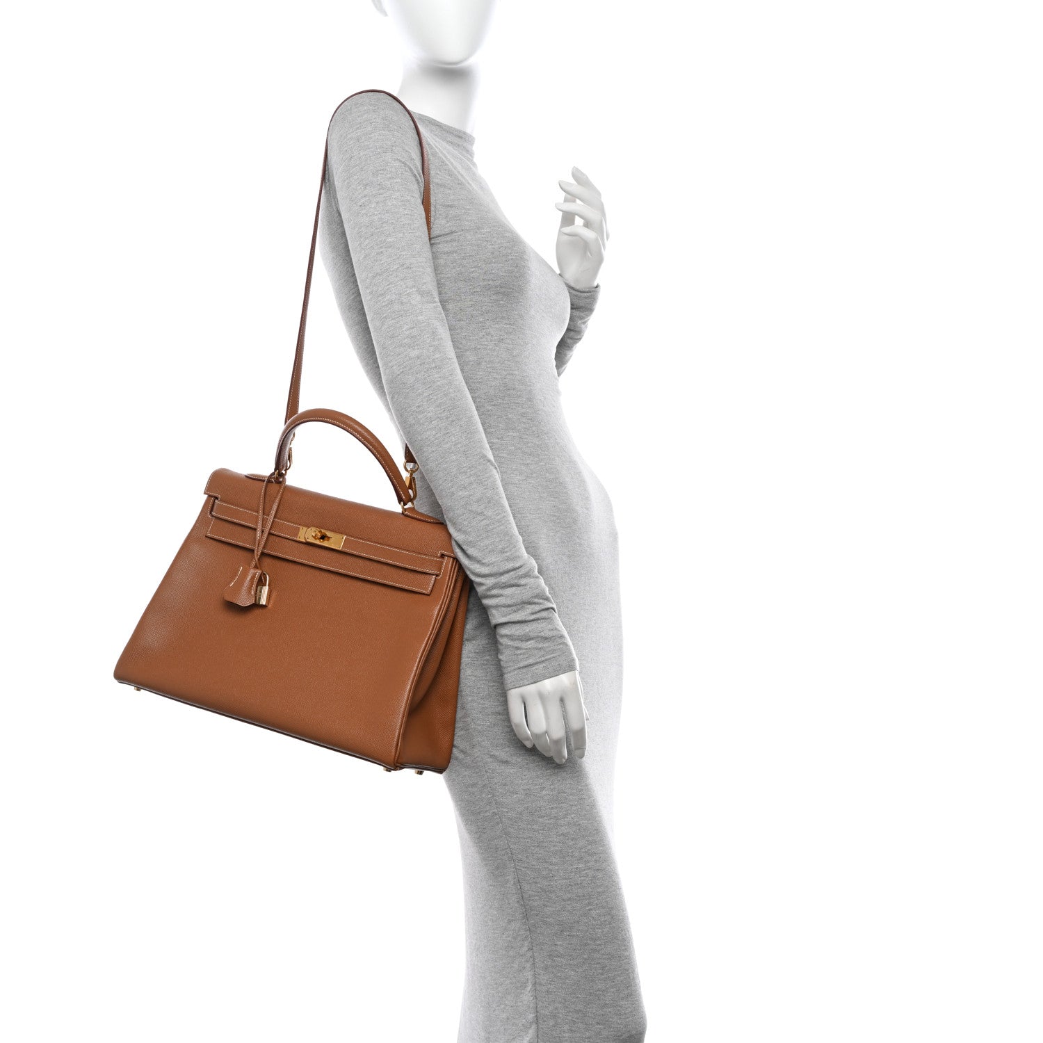 Hermes Courchevel Kelly Retourne 35 Gold 2 of 14
