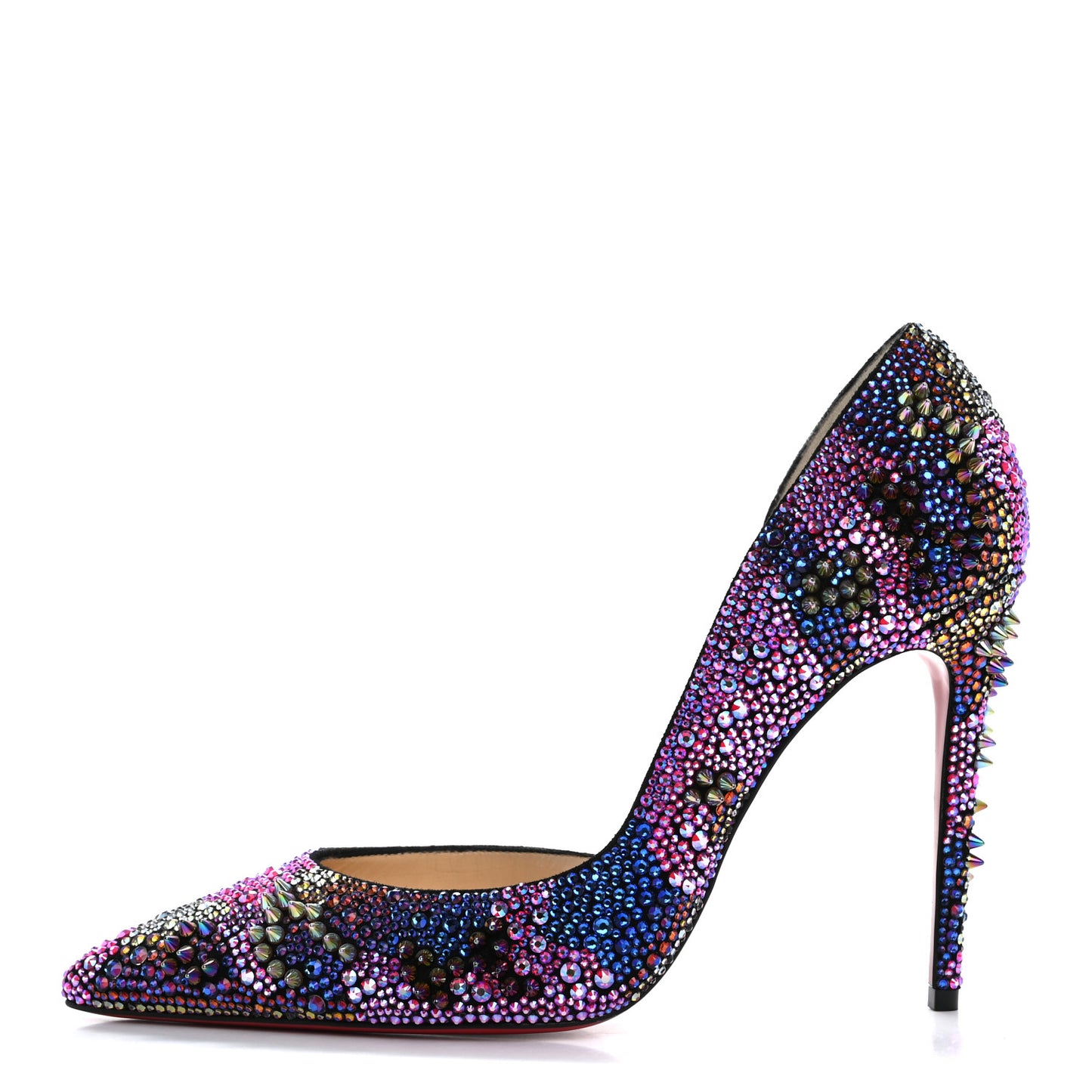 Milky Suede Iriza Bling Bang 100 Pumps 38.5 Black Multicolor