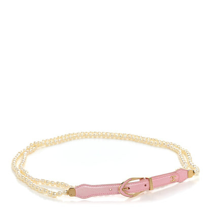 Chanel Iridescent Lambskin Pearl Belt S Light Pink Pearly White 1 of 5