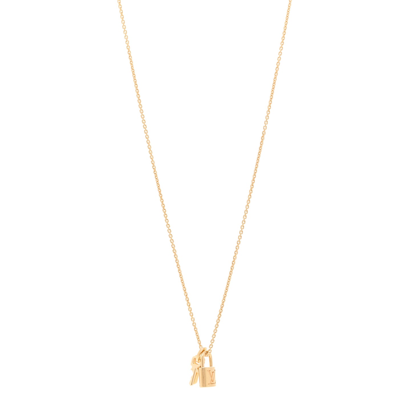 18K Yellow Gold Lockit Key Pendant Necklace