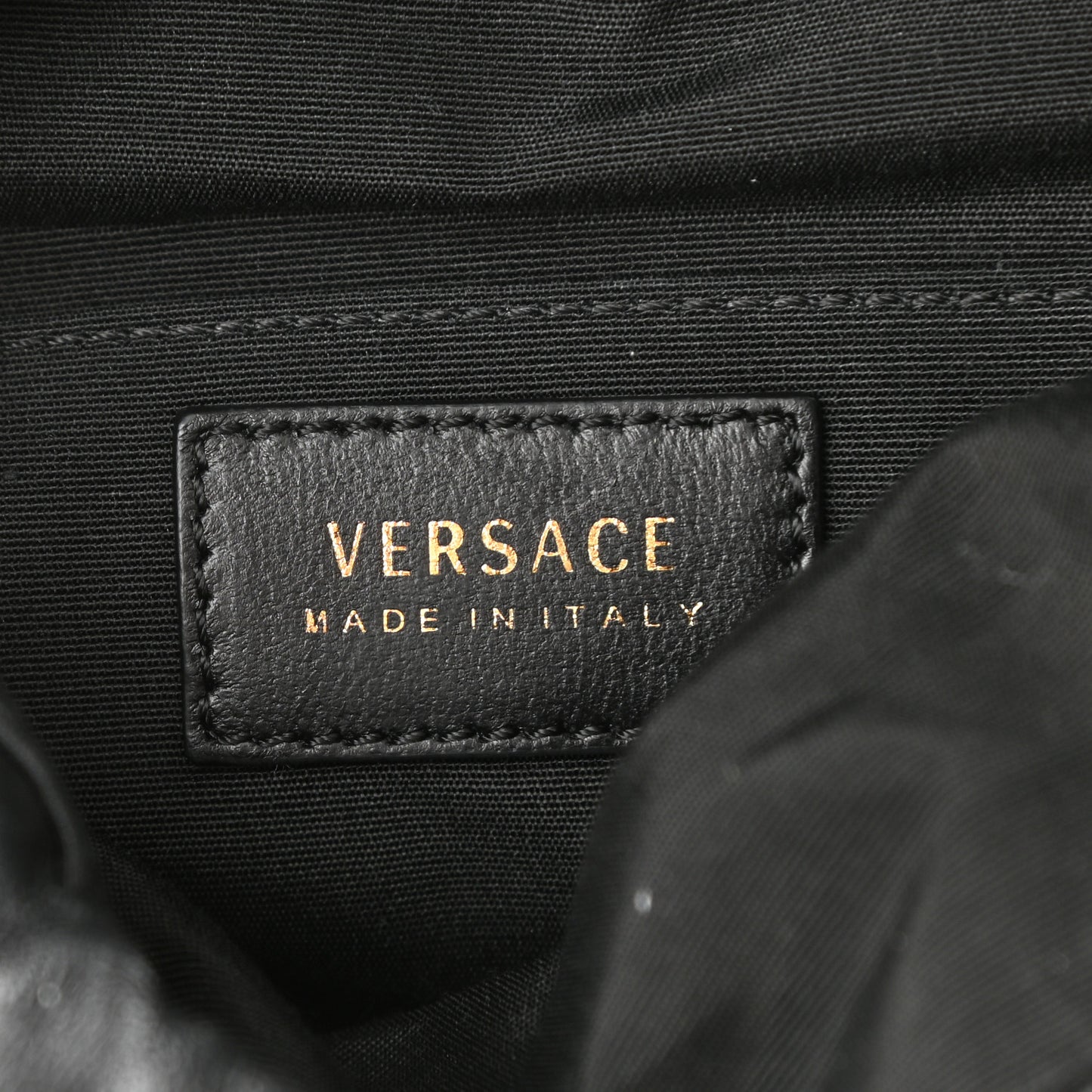 Nappa Quilted Medusa Bucket Bag Black