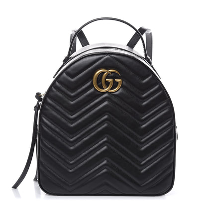 Gucci Calfskin Matelasse GG Marmont Backpack Black 1 of 10