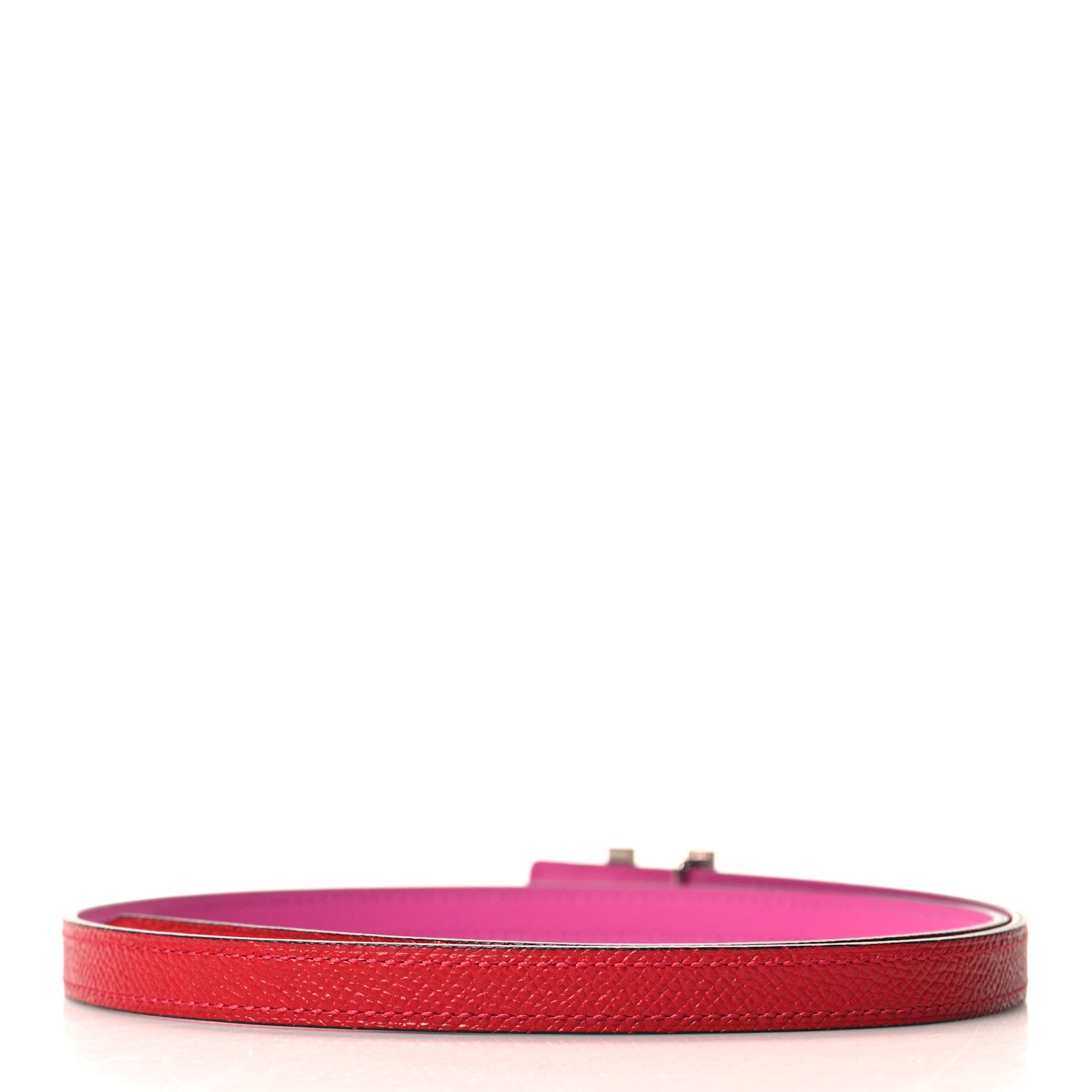 Hermes Epsom Swift 13mm H Medor Belt 80/32 Rouge Casaque Magnolia 2 of 6