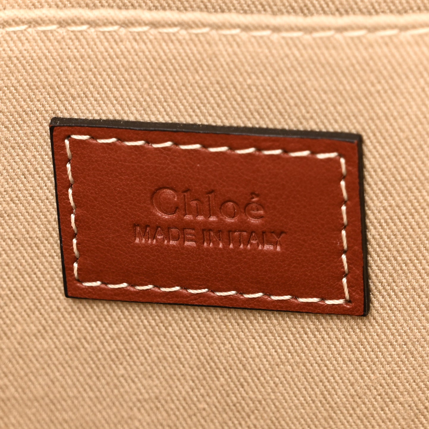 Cotton Calfskin Medium Woody Ribbon Tote White Brown