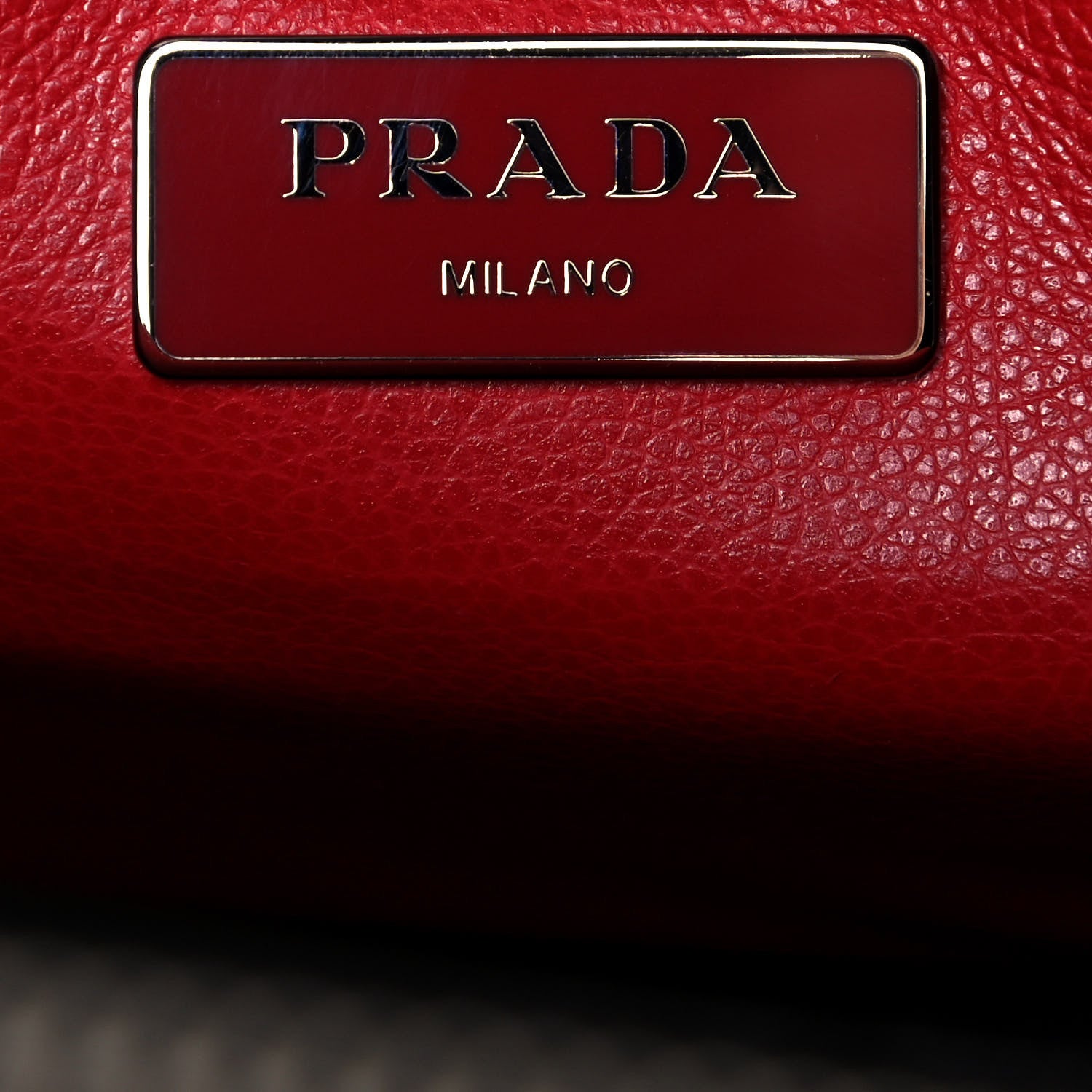 Prada City Glace Cavallino Twin Pocket Tote Black Miele 7 of 11