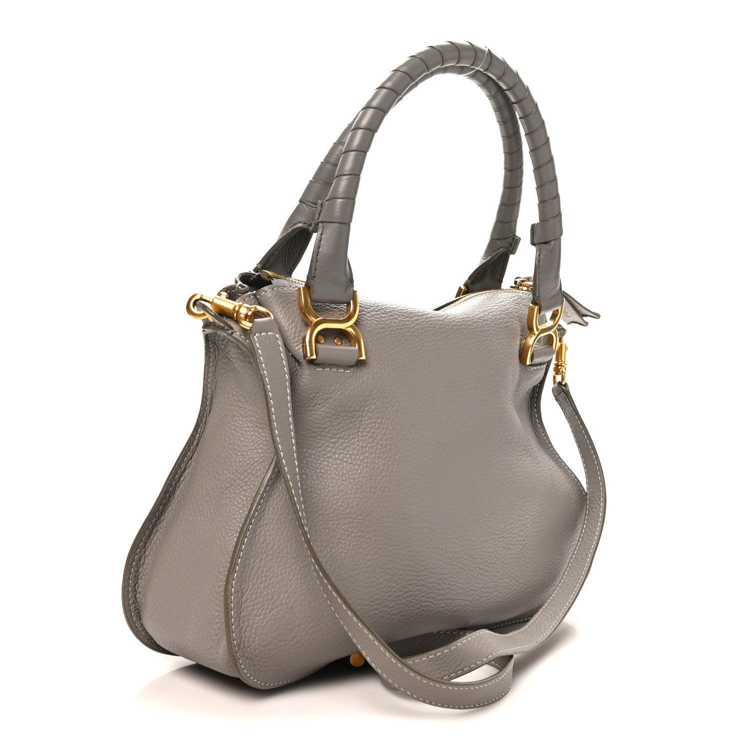 Chloe Calfskin Medium Marcie Satchel Cashmere Grey 3 of 9