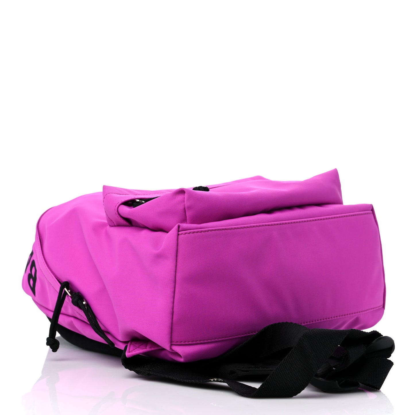 Sport Nylon Logo Embroidered S Wheel Backpack Fuchsia Black