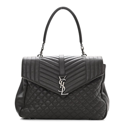 Saint Laurent Sheepskin Tri-quilt Monogram Large College Satchel Black 1 of 20