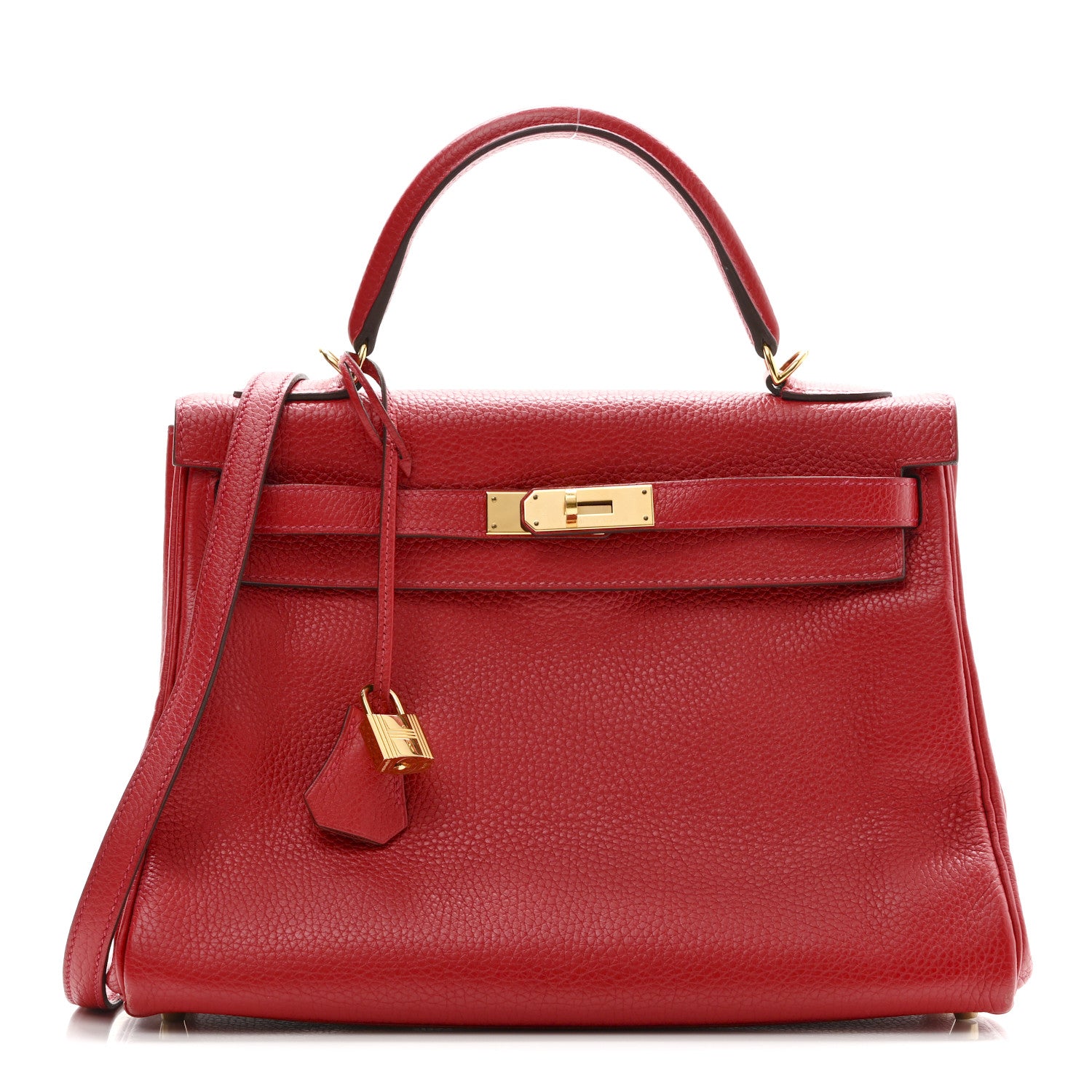 Hermes Taurillon Clemence Kelly Retourne 32 Rouge Casaque 1 of 10