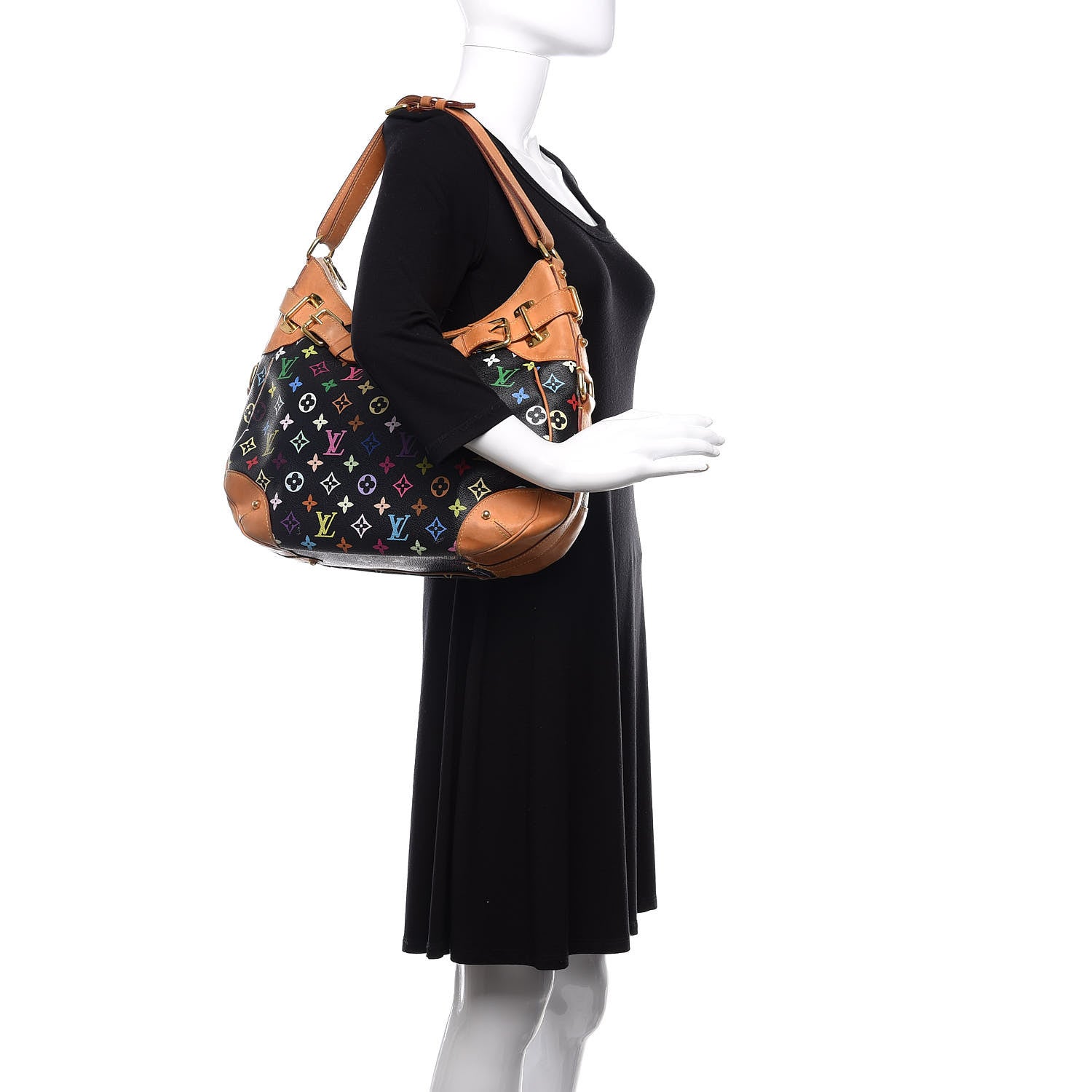 Louis Vuitton Monogram Multicolor Greta Black 2 of 15