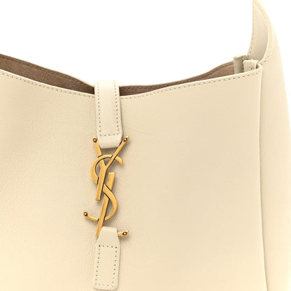 Saint Laurent Smooth Calfskin Small Le 5 A 7 Soft Hobo Blanc Vintage 8 of 12