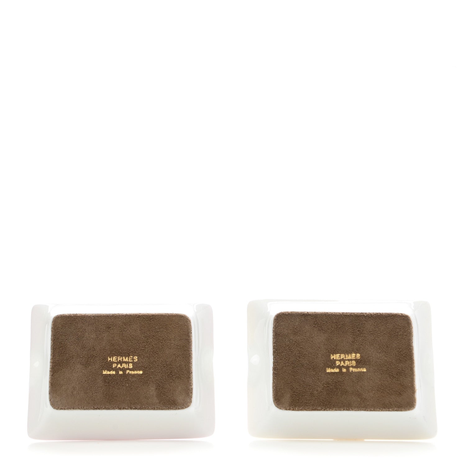 Hermes Porcelain Circuit 24 Faubourg Set of 2 Mini Ashtrays 3 of 4