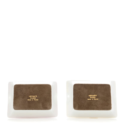 Hermes Porcelain Circuit 24 Faubourg Set of 2 Mini Ashtrays 3 of 4