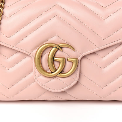 Gucci Calfskin Matelasse GG Marmont Chain Wallet Perfect Pink 18 of 18