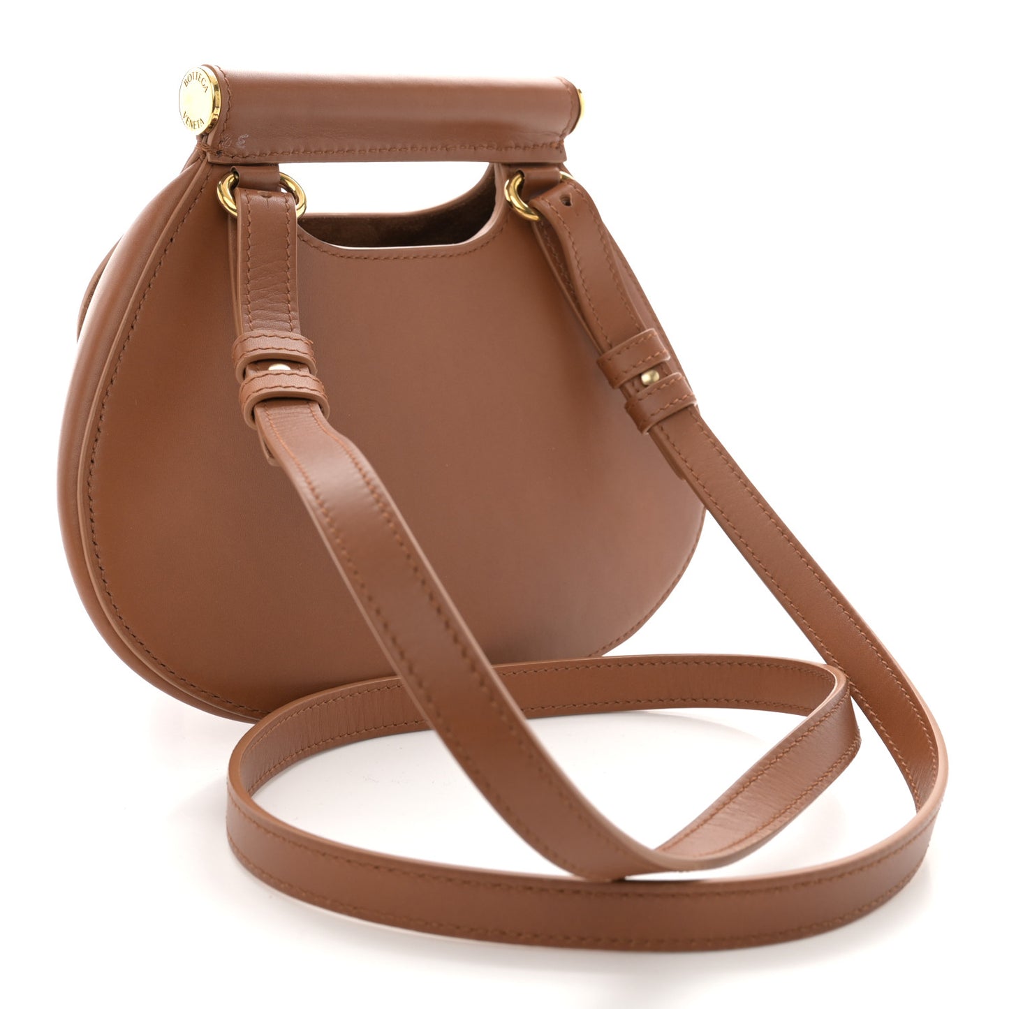 Calfskin Small Fisherman Bag Wood Muse Brass