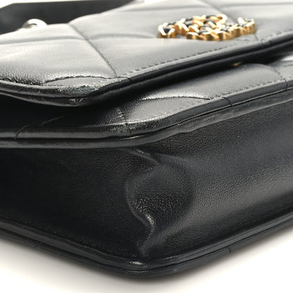 Chanel Lambskin Quilted Chanel 19 Wallet On Chain WOC Black 8 of 10