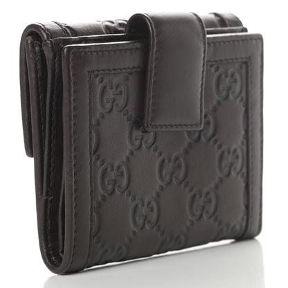 Gucci Guccissima Sukey French Flap Wallet Chocolate 3 of 10