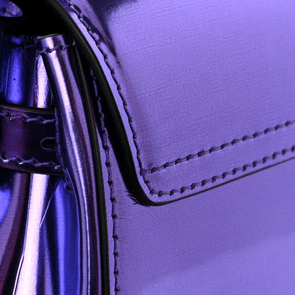 Versace Metallic Patent Calfskin Mini La Medusa Chain Top Handle Bag Dark Orchid 11 of 11