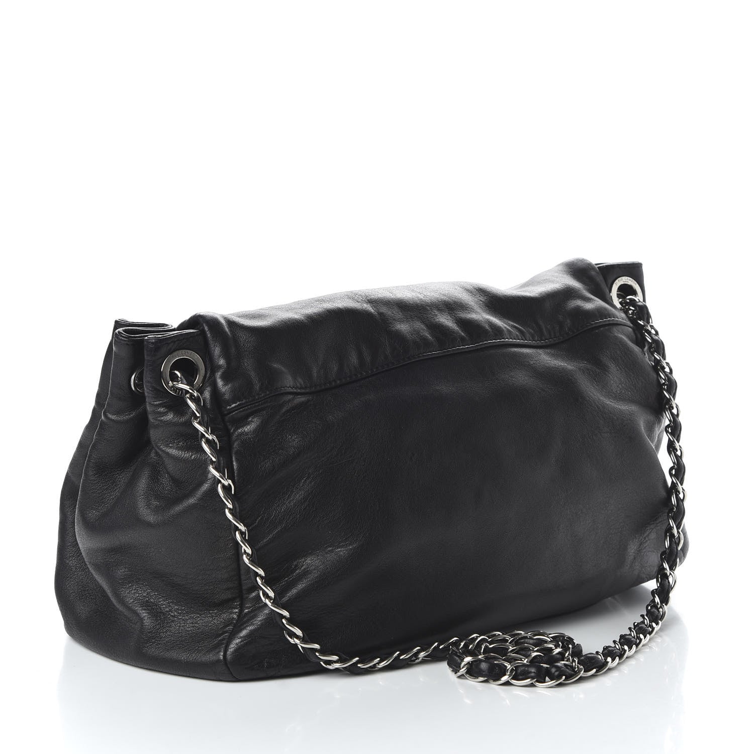 Chanel Lambskin CC Disc Accordion Flap Black 3 of 10