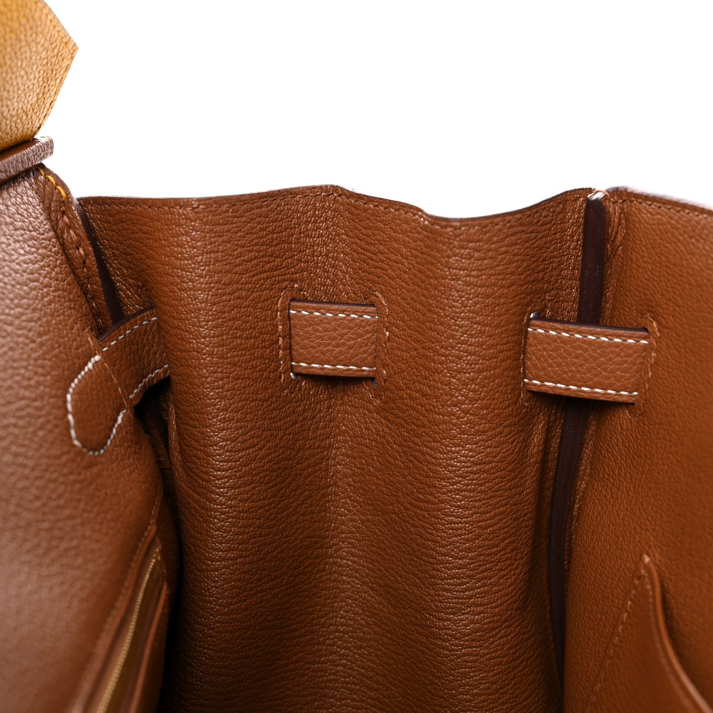 Togo Bi Color Horseshoe Birkin 35 Jaune Ambre Gold