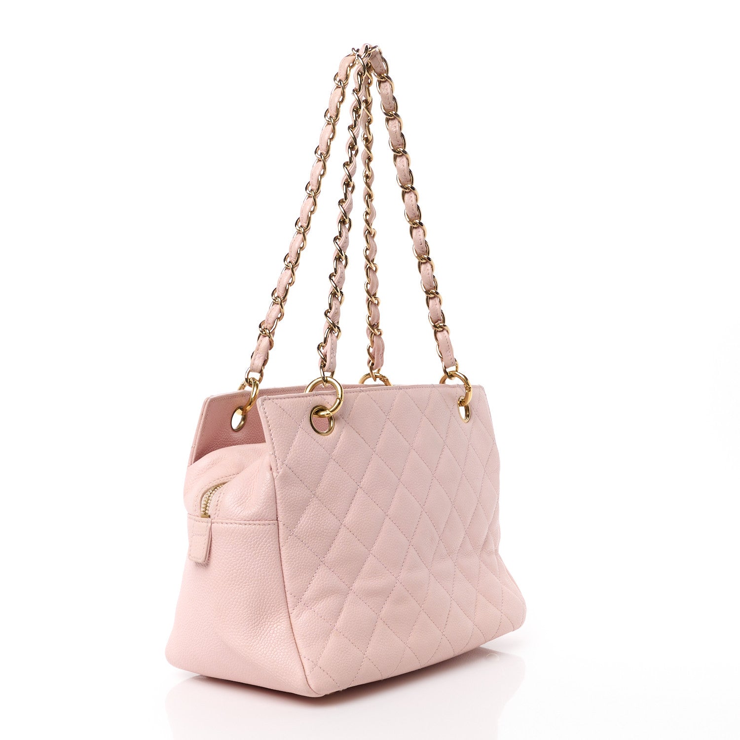 Chanel Caviar Quilted Petit Timeless Shopping Tote PTT Light Pink 3 of 11